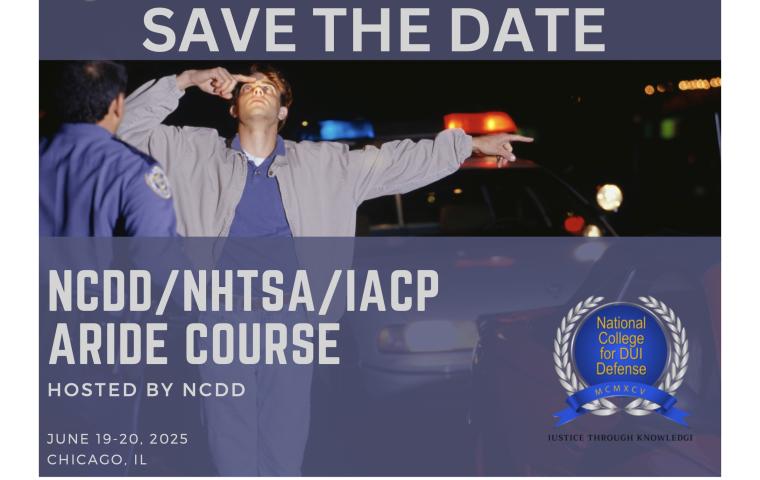 SAVE THE DATE! 2024 NHTSA A.R.I.D.E Course